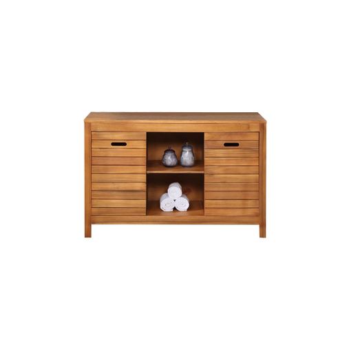 Mueble De Baño Suspendido Con Lavabo Cerámico, 2 Cajones Y Puerta Lateral  Con Cierre Amortiguado Y Organizador, 80 Cm Roble Natural - Tirador Cromo  Brillo con Ofertas en Carrefour