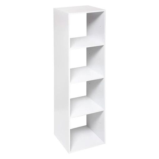 Estantería De Madera + 2 Cajas De Mezcla Five 34,5x32x100,5 Blanco con  Ofertas en Carrefour