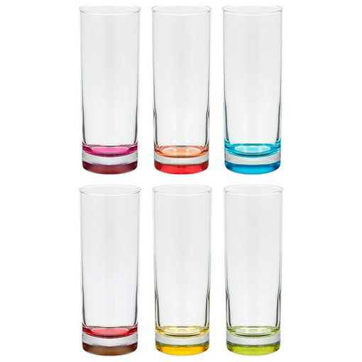 Set de 6 vasos spania para agua o refresco de cristal transparente 4.55  euros