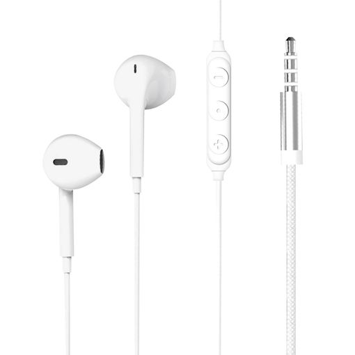 Auriculares De Silicona Jack 3,5 Cascos Audio Blanco Universal con