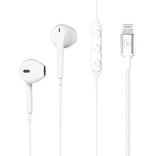 Auriculares Lightning Material 100% Reciclado Garantía De Vida Force Play  Blanco con Ofertas en Carrefour