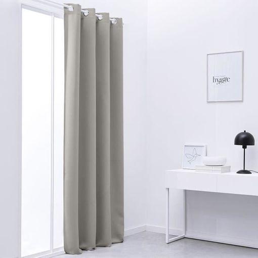 Cortinas Opacas Con Anillas De Metal 2 Piezas Beige 140x245 Cm Vidaxl con  Ofertas en Carrefour