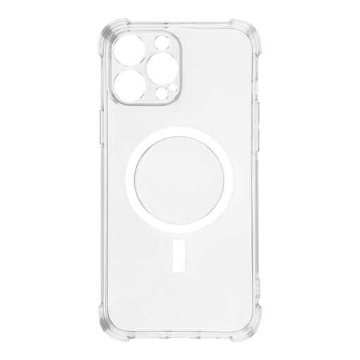 Funda transparente MagSafe iPhone 13 Pro Max borde de color (negro) - Funda -movil.es
