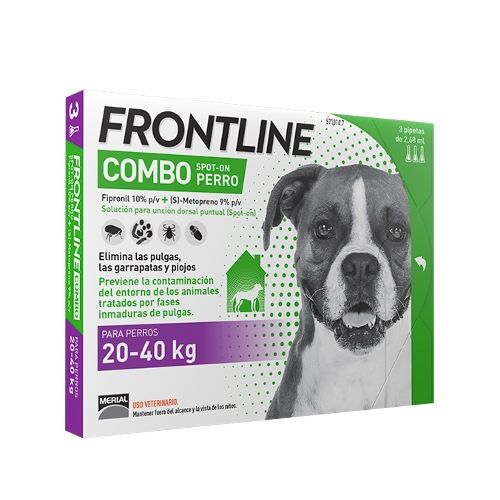 Frontline Combo Spot On Perros 20-40 Kg - 3 Pipetas