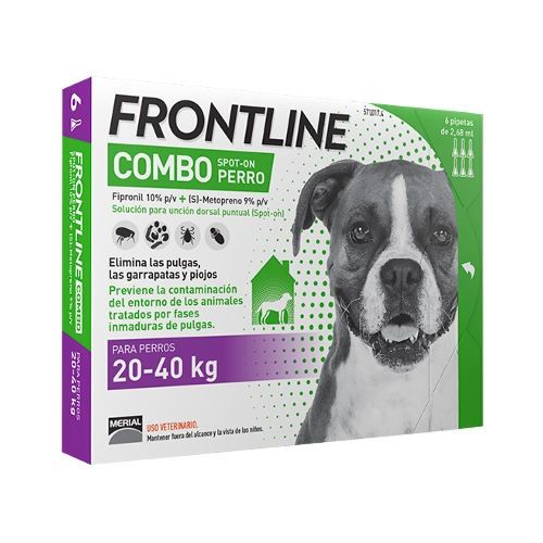Frontline Combo Spot On Perros 20-40 Kg - 6 Pipetas