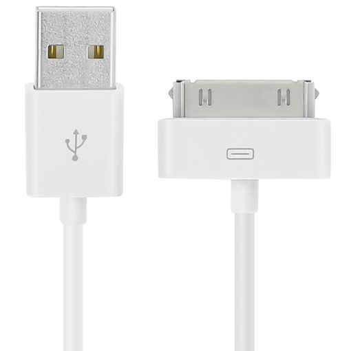 Cable Cargador Usb - 30 Pin De 1 Metro Para Iphone 4, 4s E Ipod Blanco con  Ofertas en Carrefour