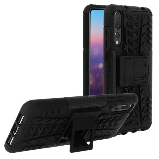 Carcasa Huawei P20 Pro Funda Trasera Antigolpes Reforzada + Soporte Negra  con Ofertas en Carrefour