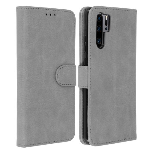 Funda Huawei P30 Pro Libro Billetera F. Soporte – Gris