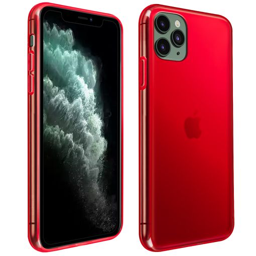 Funda Gel Tacto Silicona + Colgante Rojo iPhone 11 Pro