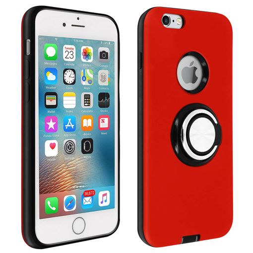 Carcasa Iphone 6 , Iphone 6s Protectora Anilla-soporte Rojo con Ofertas en Carrefour | Ofertas Carrefour