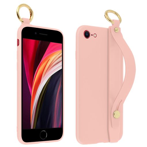 Funda Colgante De Silicona Premium Rosa Con Cuerda Para Iphone Se 2020 / 8  / 7 con Ofertas en Carrefour