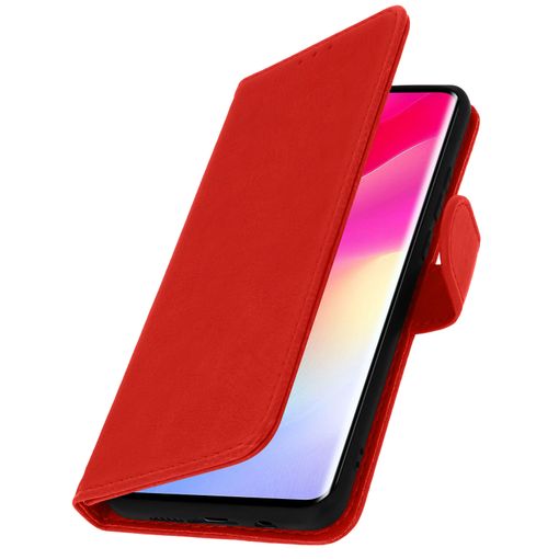 Funda Libro Roja con ranuras para tarjetas Xiaomi 12 Lite