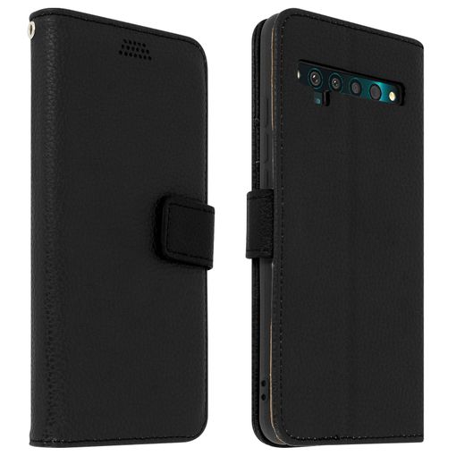 Funda Libro Cartera F. Soporte Tcl 10 Pro - Negro