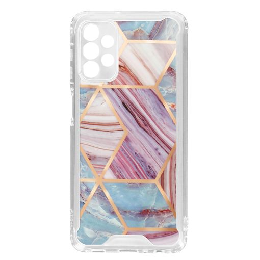 Carcasa De Mármol Híbrido Con Esquinas Reforzadas Violeta Samsung Galaxy A13 4g