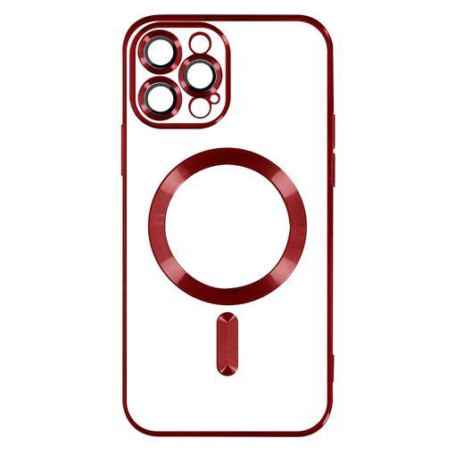 Funda Magsafe con Protector de Cámara para Iphone 13 Pro Max Rojo