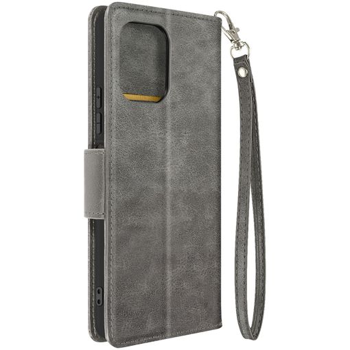 Funda Xiaomi Redmi 12 tarjetero y Soporte Vídeo, con Correa - Gris