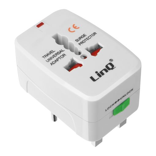 Adaptador Toma Universal LinQ, Toma EU (Tipo C) a UK (Tipo G