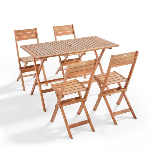 mesa plegable de madera eucaliptus. ideal bar patio o jardin $ 410