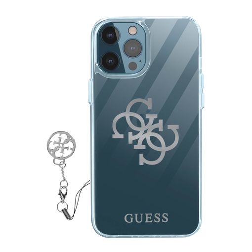 Funda Guess en Silicona diseño 4G con Charm para iPhone 12