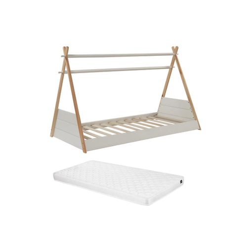 Cama Infantil Tipi Con Somier, En Madera Natural, 90 X 190 Cm con Ofertas  en Carrefour