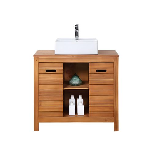 Mueble Baño Melamina Miroytengo Lavabo 82x47x92 Cm - Cambrian Y