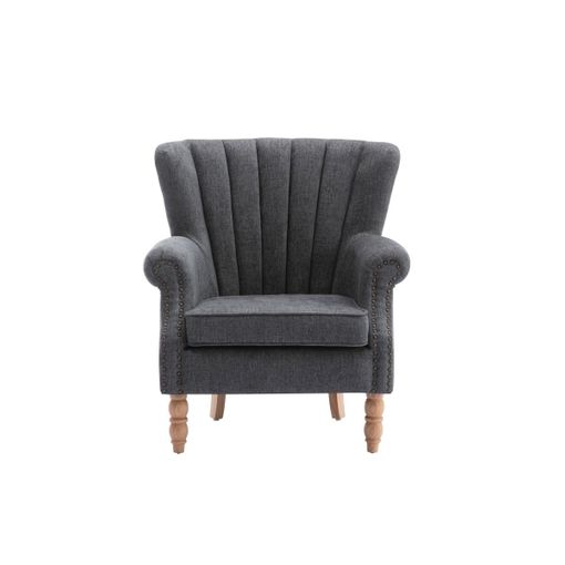 Sillón Clásico Batoumi 78x72x90 Cm Color Gris Antracita Venta-unica