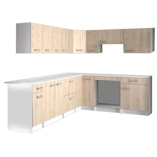 Cocina Completa 180 Cm(ancho) Color Blanco Kit-kit , Opción - Con Zócalo Y  Encimera con Ofertas en Carrefour