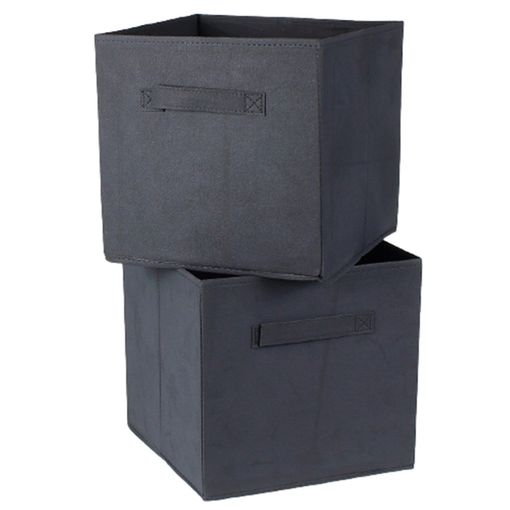 Caja De Almacenaje De Tela No Tejida 28 X 28 Cm - Pack De 2 - L 28 X A 28 X  H 28 Cm con Ofertas en Carrefour