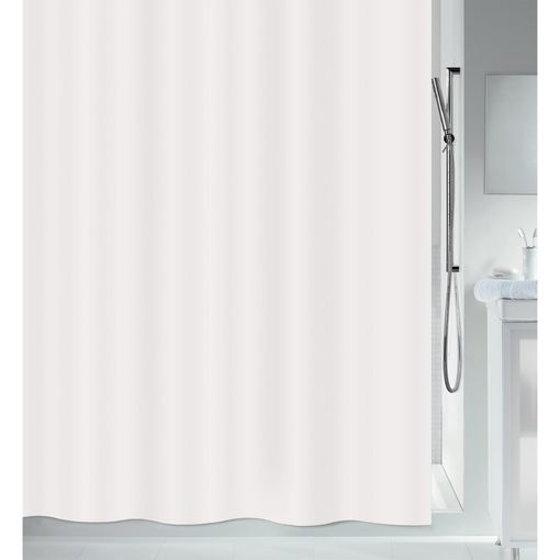 Cortina de ducha Poliéster ROMANA 180x180cm Blanco transparente MSV