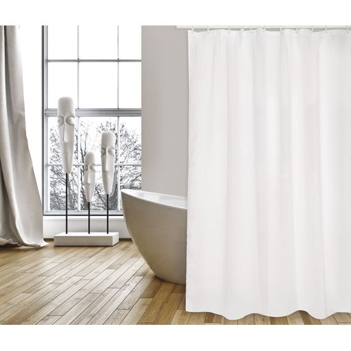 Cortina De Baño De Poliester Msv premium Home 180 X 200 Cm Blanco con  Ofertas en Carrefour