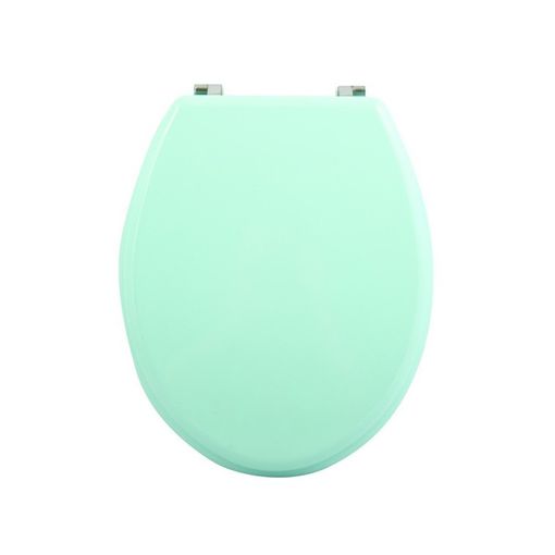 Tapa wc Universal de Madera, Verde Pastel, Bisagras de Acero Inox