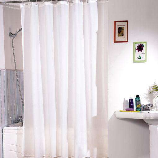 Cortina De Baño De Poliester Msv premium Home 180 X 200 Cm Blanco con  Ofertas en Carrefour