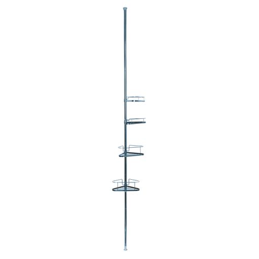 Estanteria De Ducha Telescopica Msv De Metal Con 4 Estantes En