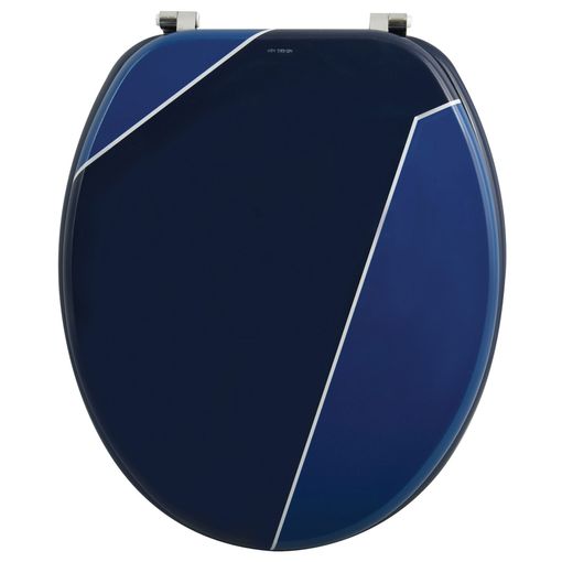 Tapa Wc Universal Semidura De Mdf Bisagras De Acero Inox. 43,5x37,5 Cm Azul  con Ofertas en Carrefour