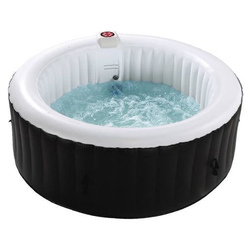 Spa hinchable NICE en PVC - 4 plazas - Gris/Negro