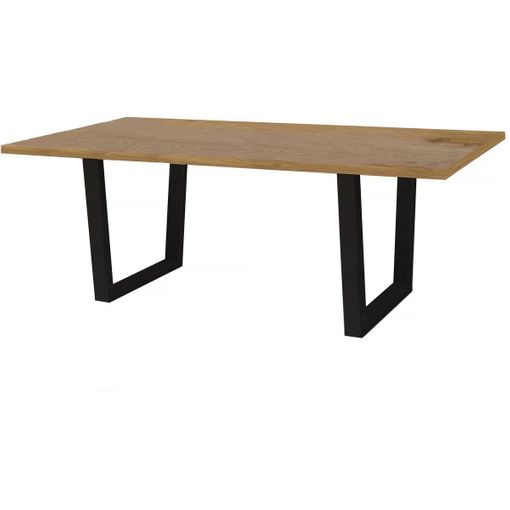 Mesa de Comedor Plegable Rectangular en Madera Reciclada y Acero