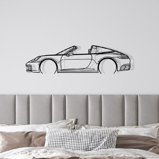 Decoración De Pared En Metal - 911 Targa Mod 991 Detallada