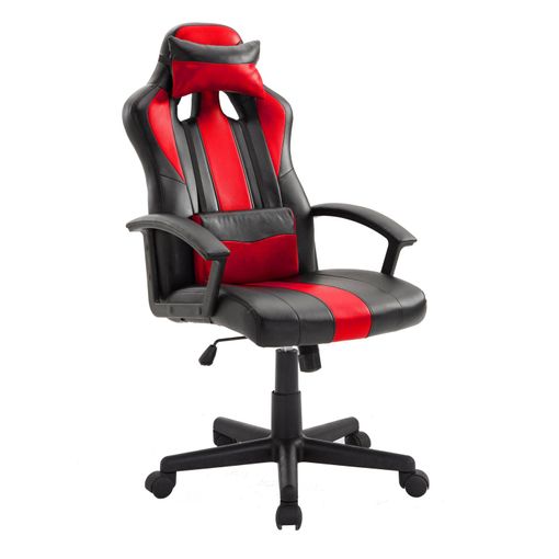 Silla Gaming BOSS silla escritorio reclinable regulable color Negro/Rojo