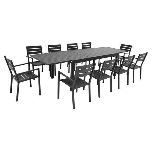 Mesa De Jardín Extensible Para 10 Personas + 6 Sillas De Aluminio Berana  con Ofertas en Carrefour