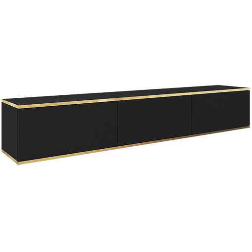 Mueble Tv Suspendido Lapinlahti Aglomerado 180x32x30 Cm - Negro / Efecto  Hormigón [en.casa] con Ofertas en Carrefour