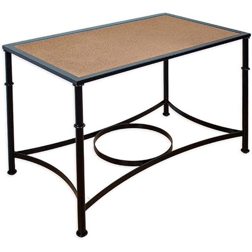 Mesa De Forja Clásica Santaella, Ideal Mesa Camilla . Color Negro Regulable  En Dos Alturas Con Tablero, Con Aro. (120 X 70 X 72 Alta-52 Baja) con  Ofertas en Carrefour