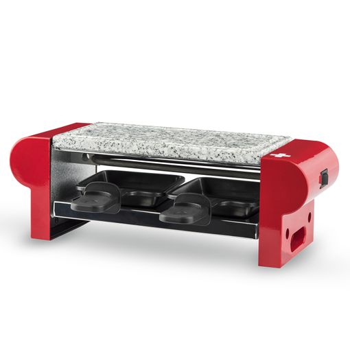 Raclette 2 Personas Rp2 H.koenig, Piedra Natural, 350 W, Acero Inoxidable,  Rojo, 2 Sartenes Antiadherentes con Ofertas en Carrefour