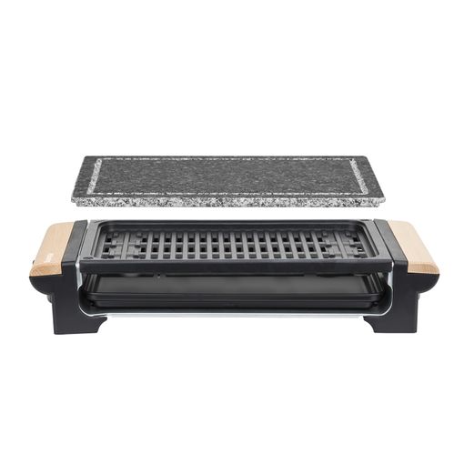 Raclette 2 Personas Rp2 H.koenig, Piedra Natural, 350 W, Acero Inoxidable,  Rojo, 2 Sartenes Antiadherentes con Ofertas en Carrefour