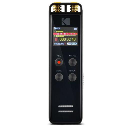 Kodak High - Intensity Vrc550 Grabadora De Voz Digital, Mini Dictáfono  Recargable Activado Por Voz Con Batería De Litio Y Mp3