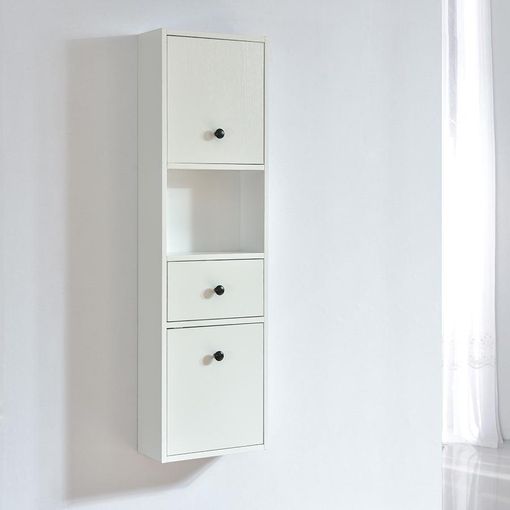 ML-Design Armario Blanco con Espejos 56x58x13cm Cómoda de Pared Colgante  con 2 Puertas con Espacio de Almacenamiento Estantería Estilo Moderno  Mueble