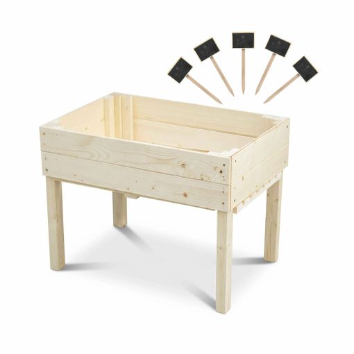 Huerto Infantil Sobre Patas De Madera De Pino Canadiense Fsc - Tulipán