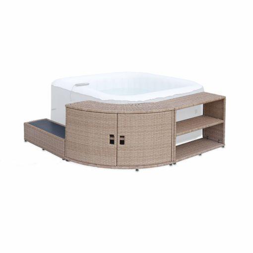 Spa hinchable cuadrado 4 plazas 158x158cm TEKAPO