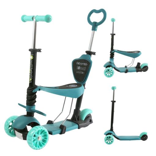 Patinete infantil 3 en 1 MULTI PLUS con asiento y mango parental