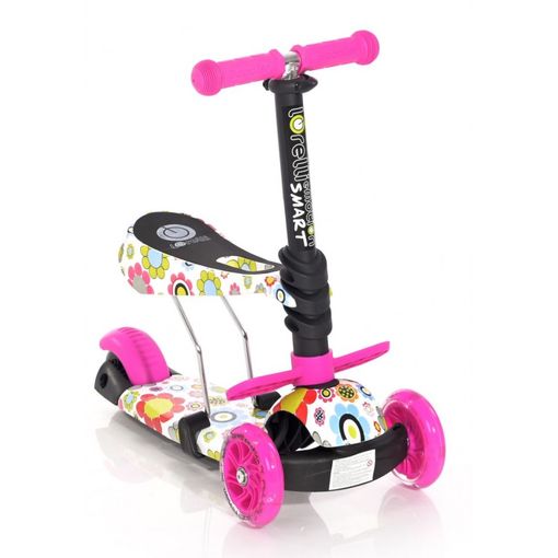 Patinete Infantil Con Asiento Smart Pink Flowers De Lorelli con Ofertas en  Carrefour