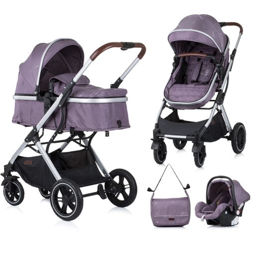 Carrito De Bebé Trío Convertible Con Bolso Lora Lorelli Rosado con